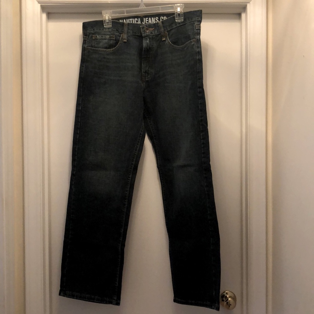 Men’s Nautica Relaxed Fit Blue Jeans Dark Wash